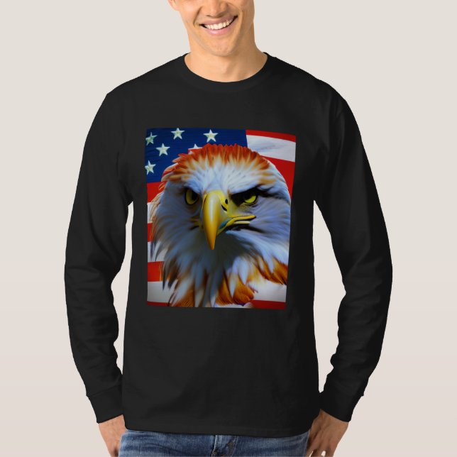 Camiseta Freedom Eagle 4th Of July American Veteran (Anverso)