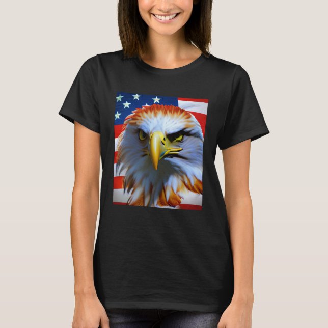 Camiseta Freedom Eagle 4th Of July American Veteran (Anverso)