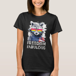 Camiseta Freedom Fabulous Raccoon Pansex Gafas de sol Fla