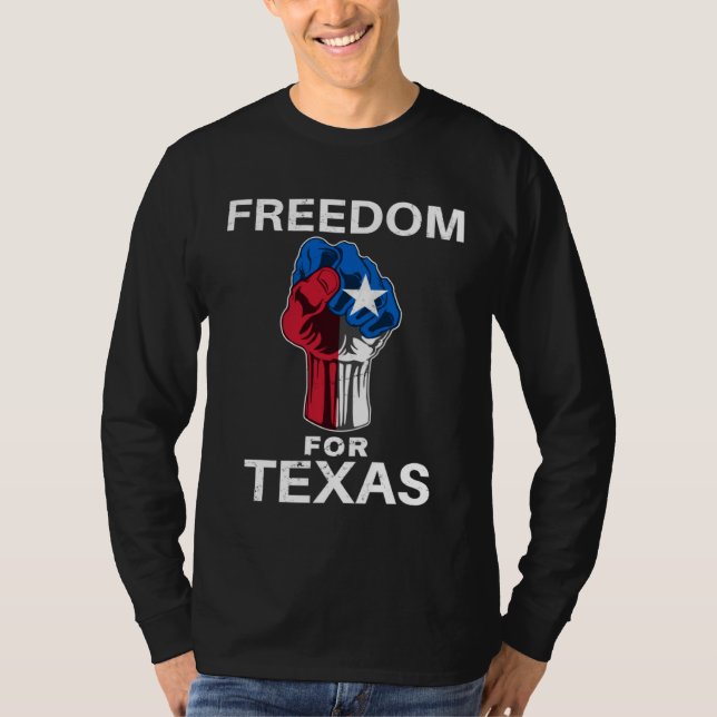 Camiseta Freedom for Texas Texan Pride Fist (Anverso)