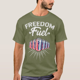 Camiseta Freedom Fuel USA Flag Beer 4 De Julio