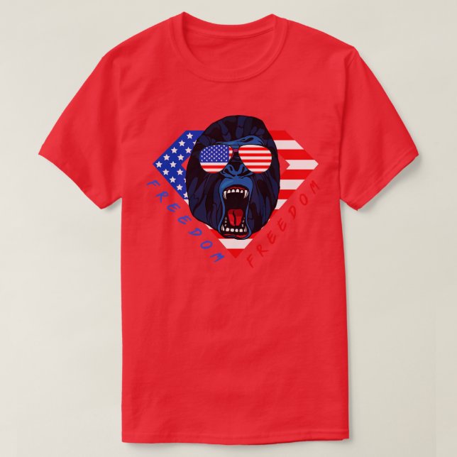 CAMISETA FREEDOM GORILLA (Diseño del anverso)