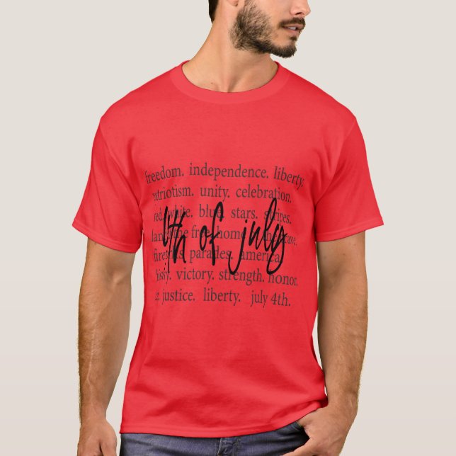 Camiseta Freedom, Independence, Freedom 4th of July  (Anverso)