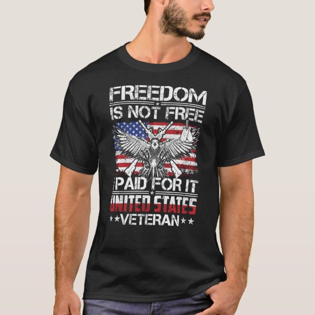 Camiseta Freedom Is Free Veteran - American Eagle (Anverso)