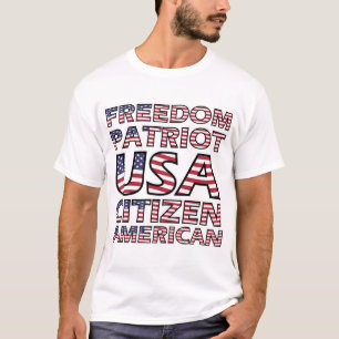 Camiseta Freedom Patriot USA Bandera Ciudadana Estadouniden