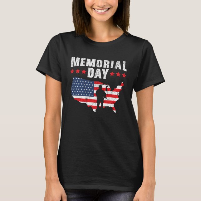 Camiseta Freedom Patriotic Veteran USA Flag American Memori (Anverso)
