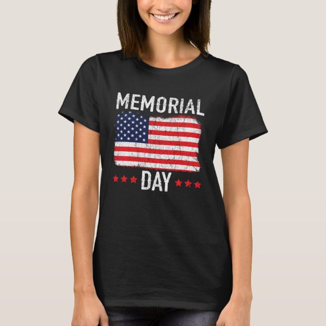 Camiseta Freedom Patriotic Veteran USA Flag American Memori (Anverso)