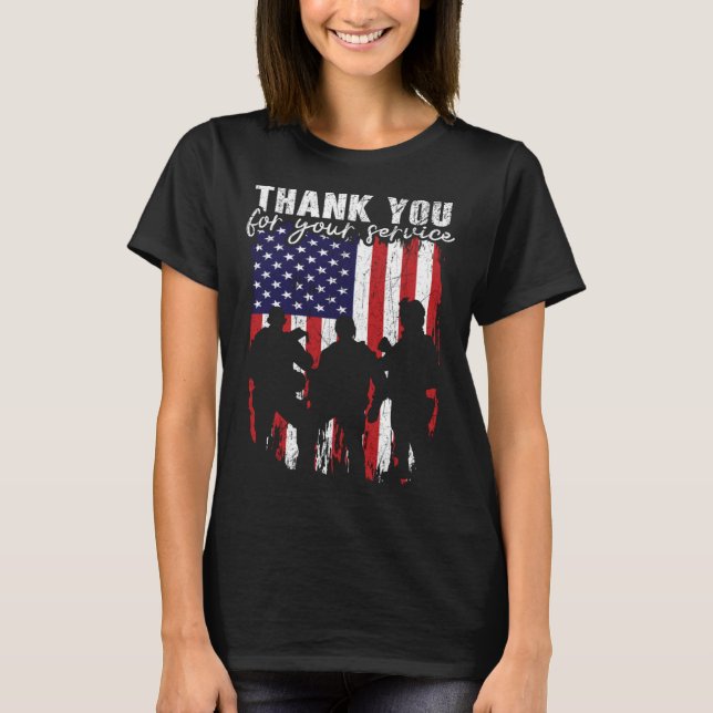 Camiseta Freedom Patriotic Veteran USA Flag American Memori (Anverso)