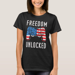 Camiseta Freedom Unlocked Gamer 4 de julio