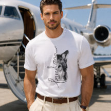 Freedom Wolf Minimal Line Art -