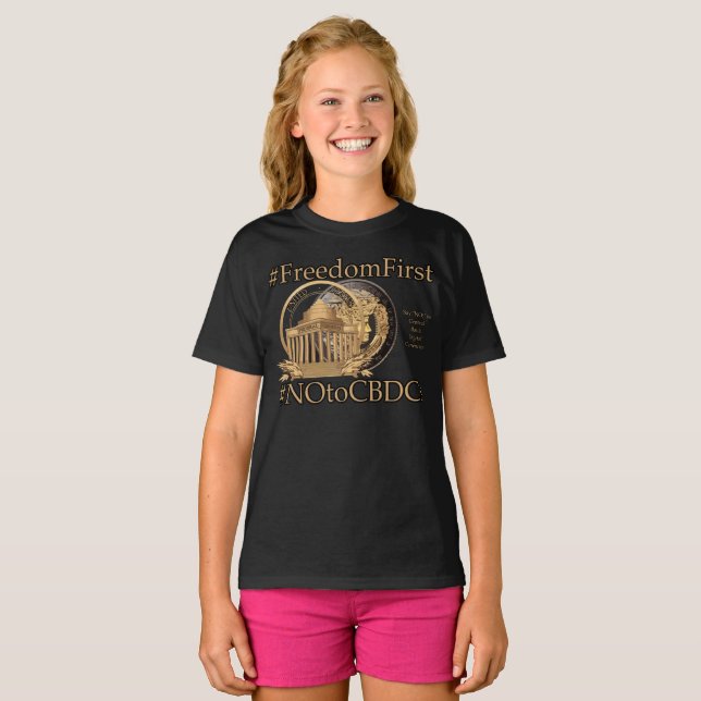 Camiseta #FreedomFirst: Billetera de Libertad- Abrazando la (Anverso completo)
