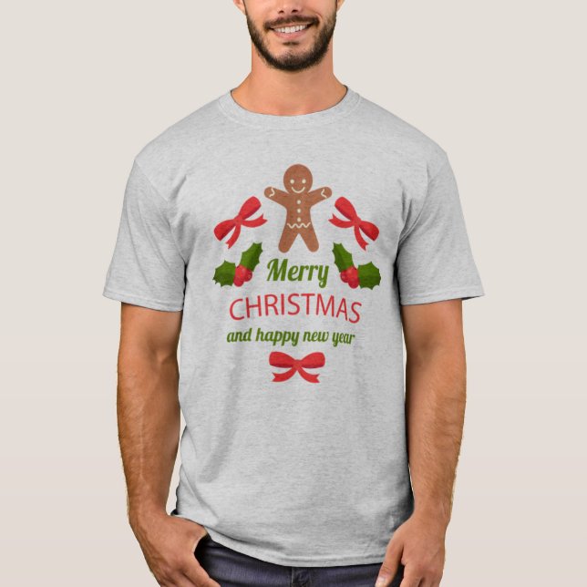 Camiseta Freefit Gingerbread Christmas Tee USA (Anverso)