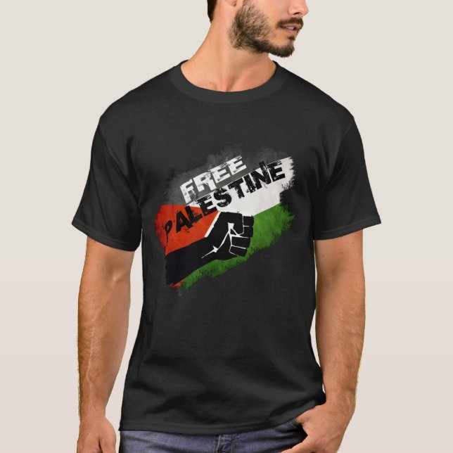 Camiseta #freegaza libre del #freepalestine de Palestina (Anverso)
