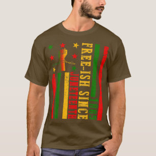 Camiseta Freeish desde 1865 con bandera panafricana para ju