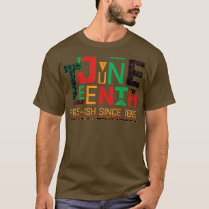 Camiseta Freeish desde 1865 Orgullo 18 de junio Chica negro
