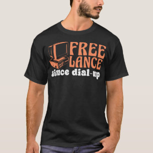 Camiseta Freelance Desde Dial-Up Divertido Asistente Virtua
