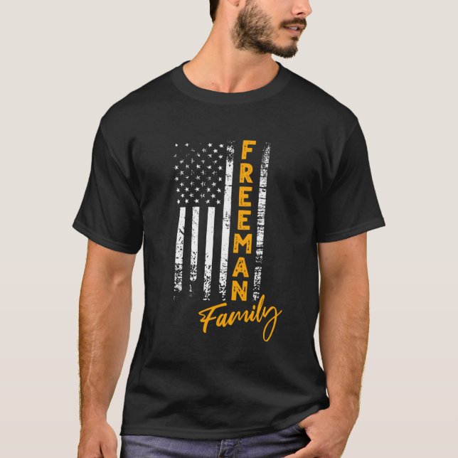 Camiseta Freeman Surname American Freeman Apellido Freeman (Anverso)