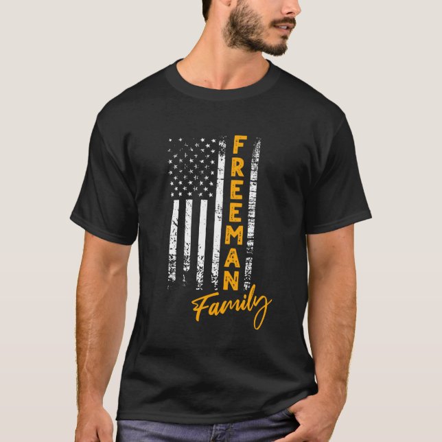 Camiseta Freeman Surname American Freeman Apellido Freeman (Anverso)
