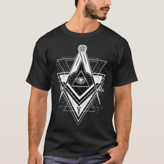 Camiseta Freemason Loge Compass Blackcraft Gothic Boho Occu