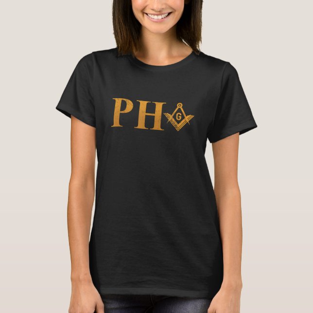 Camiseta Freemason PHA Prince Hall Compass Freemason (Anverso)