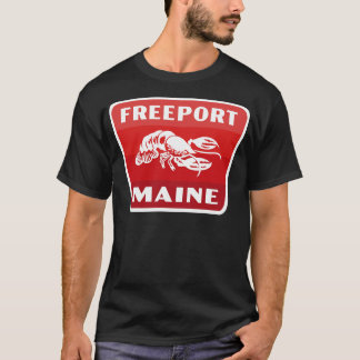 Camiseta Freeport Maine Retro Badge Red
