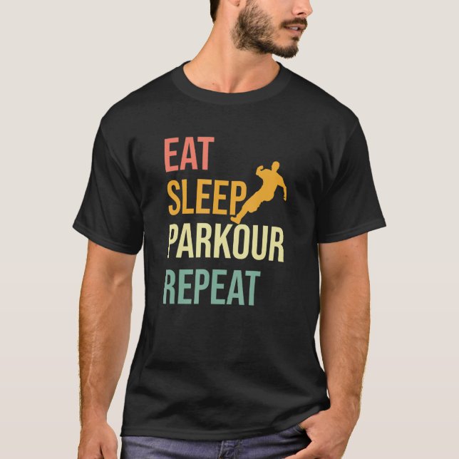 Camiseta Freerunner Eat Sleep Parkour Repeat Sport (Anverso)