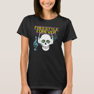 Camiseta Freestyle Forever Cráneo con auriculares sonando 8
