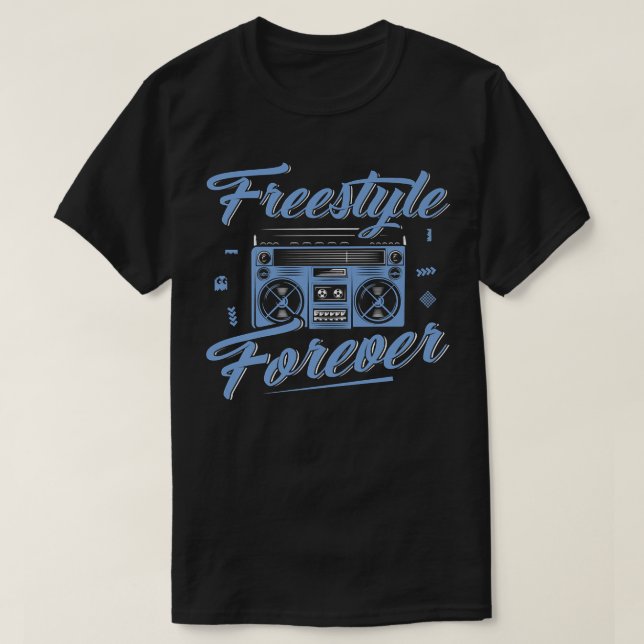 Camiseta Freestyle Forever Music Boom Box Radio Love Music (Diseño del anverso)