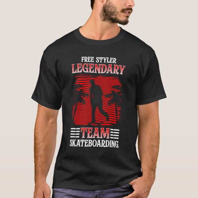 Camiseta Freestyle Legendario Team Skateboarding (Anverso)