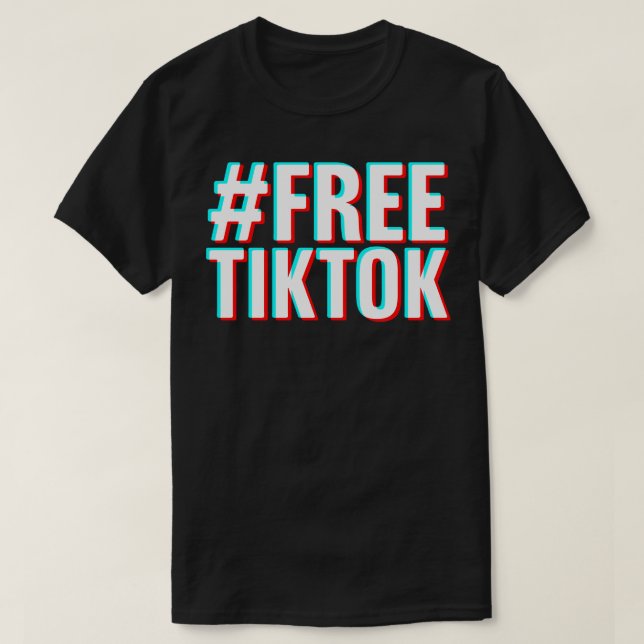 Camiseta FREETIKTOK TikTok prohibido (Diseño del anverso)
