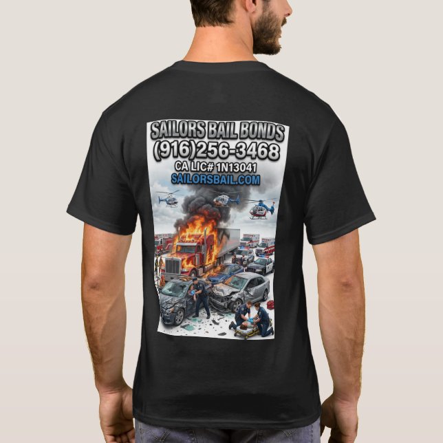 Camiseta Freeway Pile Up T-Shirt Design (Reverso)