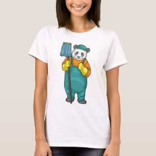 Camiseta Fregona Limpiadora Panda Limpieza