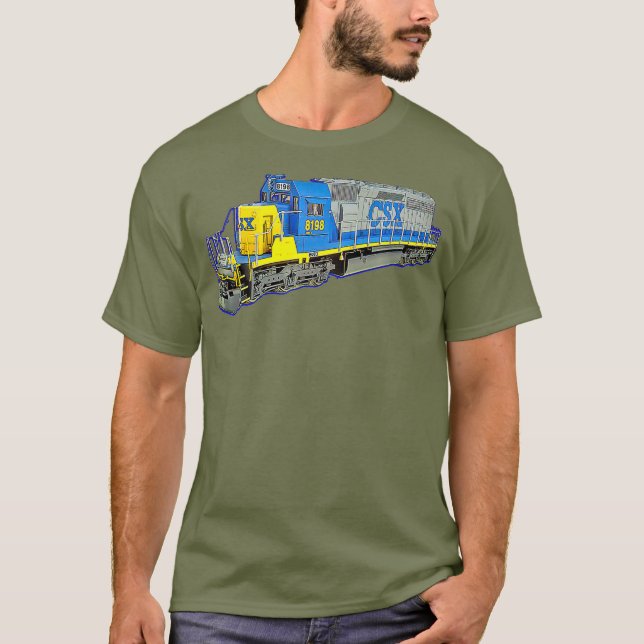 Camiseta Freight Train CSX Engine Premium (Anverso)
