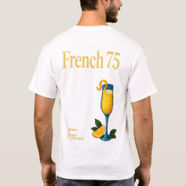 Camiseta French 75 T-Shirt – Elegant Champagne & Gin Drink