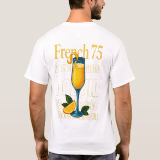 Camiseta French 75 T-Shirt – Elegant Champagne & Gin Drink