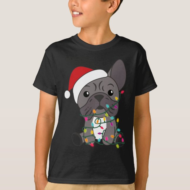 Camiseta French Bulldog Christmas Snow Winter Animals  (Anverso)