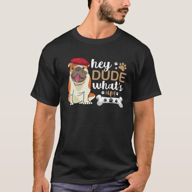 Camiseta French Bulldog  Cool a Dude Graphics Plus Size (Anverso)