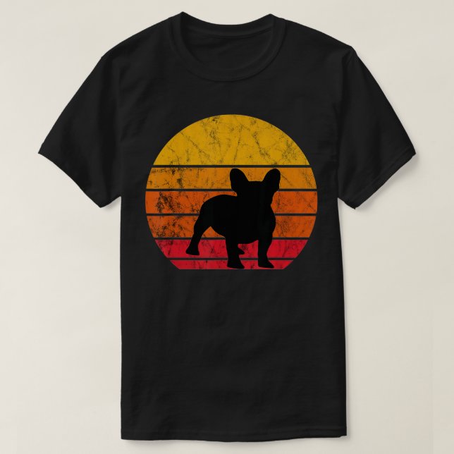 Camiseta French Bulldog Dog Breed Frenchie Lover Retro Vint (Diseño del anverso)
