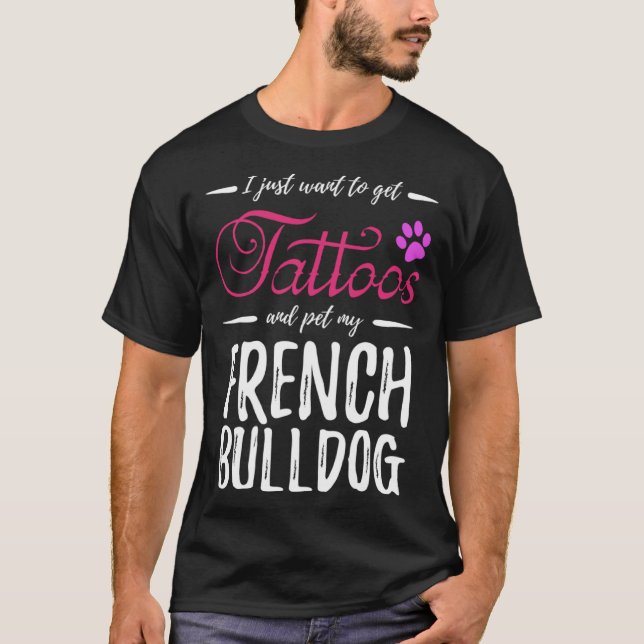 Camiseta French Bulldog Dog  Tattoo  Dog Mom (Anverso)