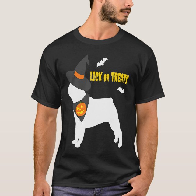 Camiseta French Bulldog Happy Halloween Pumpkin Witch Frenc (Anverso)