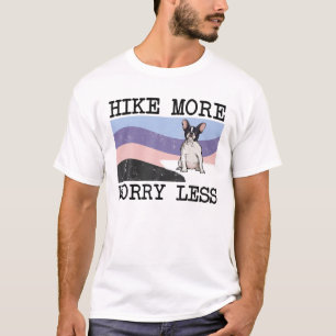 Camiseta French Bulldog Hike More Worry Less Graphic Hiking