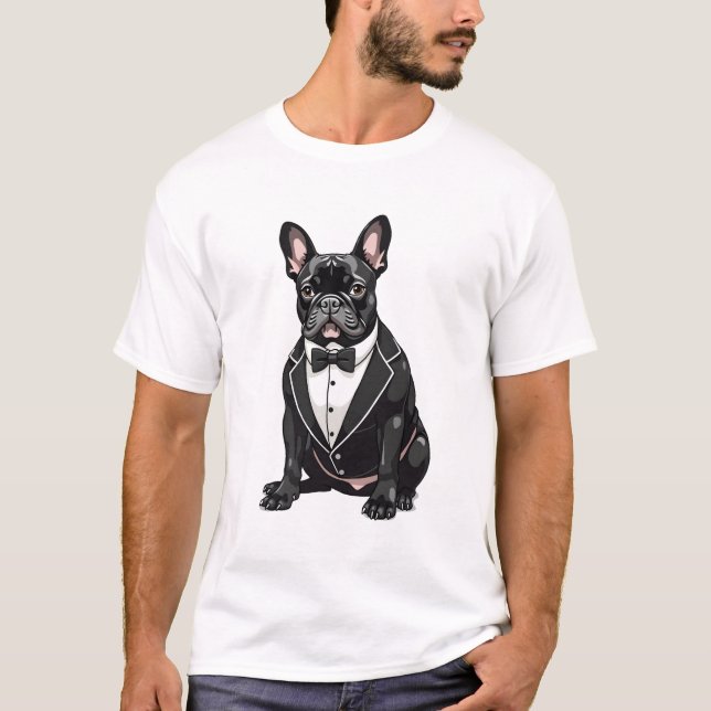 Camiseta French Bulldog in Tuxedo (Anverso)