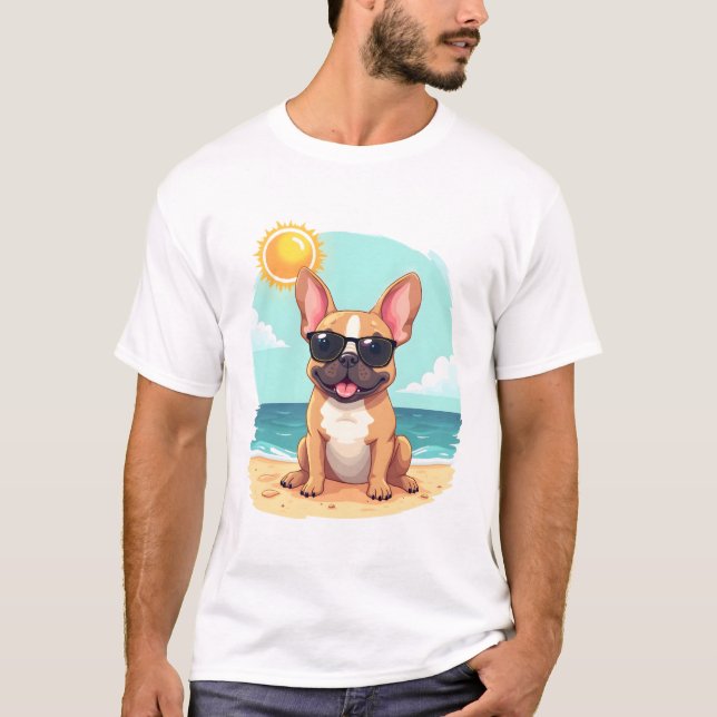 Camiseta French Bulldog on Vacation (Anverso)