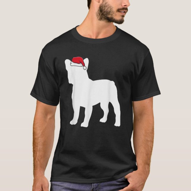 Camiseta French Bulldog Santa Hat Christmas Pajama Cute Dog (Anverso)