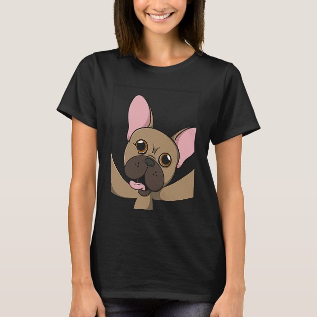 Camiseta French Bulldog Selfie Animal Dog for a dog owner (Anverso)