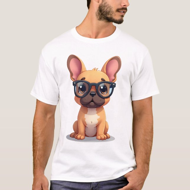 Camiseta French Bulldog Wearing Glasses Copy (Anverso)