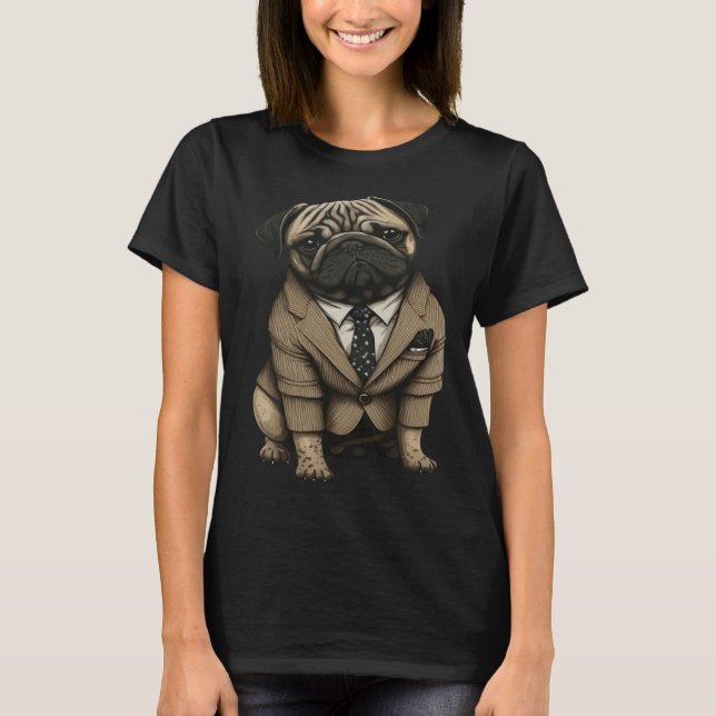 Camiseta French Bulldog Wearing Suit Frenchie Frenchy Boule (Anverso)