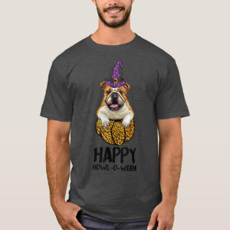 Camiseta French Bulldog Witch Happy Howl O Ween Halloween D