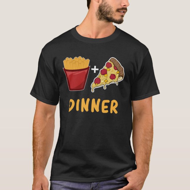 Camiseta French Fry And Pizza Dinner (Anverso)
