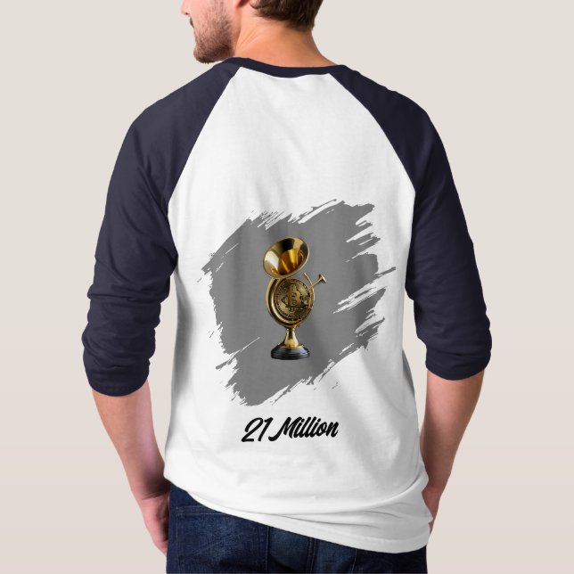 Camiseta French horn Bitcoin 01 (Reverso)